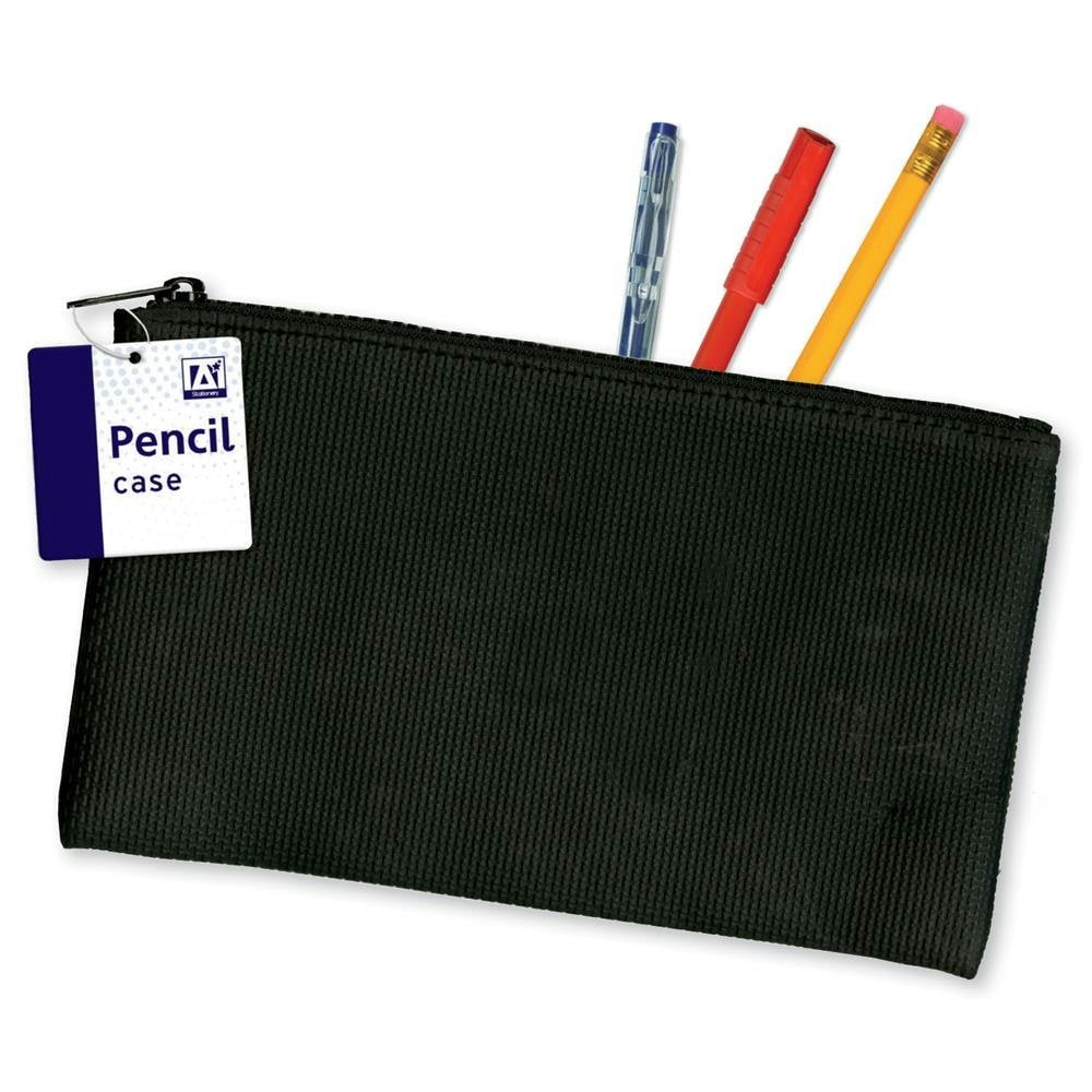 Padded Feel Black Pencil Case