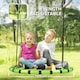 image 4 of AIYAPLAY Kid Nest Swing Seat, 100cm Diameter Round Saucer Swing Set, Black