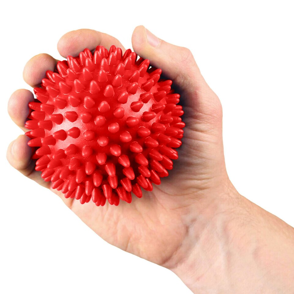image 1 of Fitness Mad Spiked Massage Ball - Red - 7cm