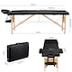image 3 of Yaheetech Height Adjustable Massage Table with Face Cradle Blak