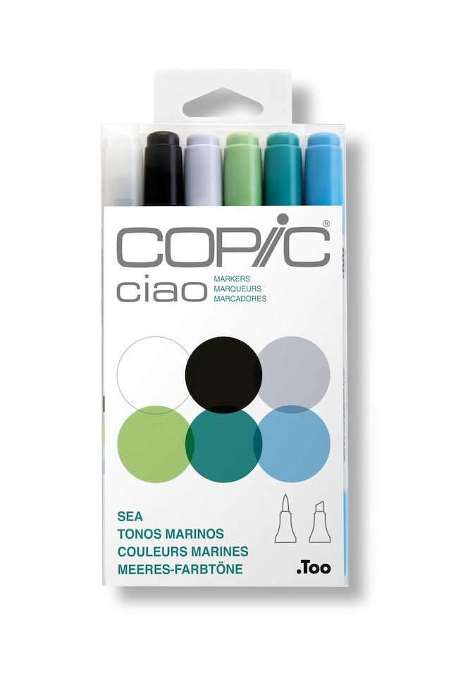 image 1 of Copic CIAO Marker, Sea, Set of 6