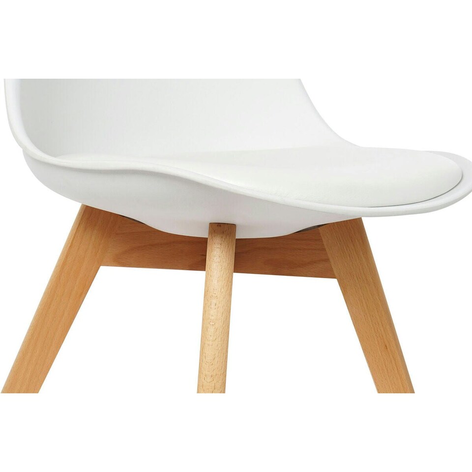 image 1 of Chair DKD Home Decor 48 x 55 x 83 cm White polypropylene Beech White