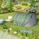 image 8 of Outsunny Camping Tent Dome Pop-up Tent with Windows for 4-5 Person Dark Green
