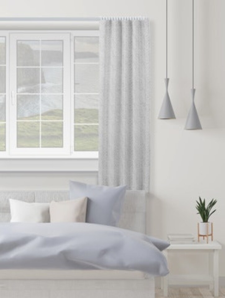 image 1 of 350cm White Coiled Streamline PVC Curtain Track | White | White