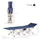 image 7 of Outsunny Single Portable Outdoor Military Sleeping Bed Camping Cot Blue | Blue | Blue