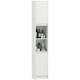 image 1 of HOMCOM Narrow Bathroom Storage Cabinet with Open Compartment, White White