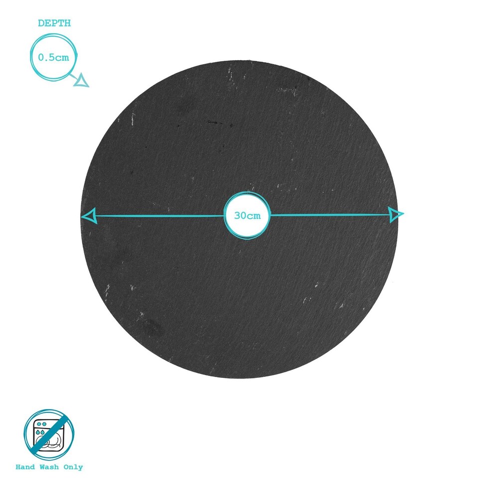 image 1 of Argon Tableware Linea Round Slate Coasters - 10cm - Pack of 6