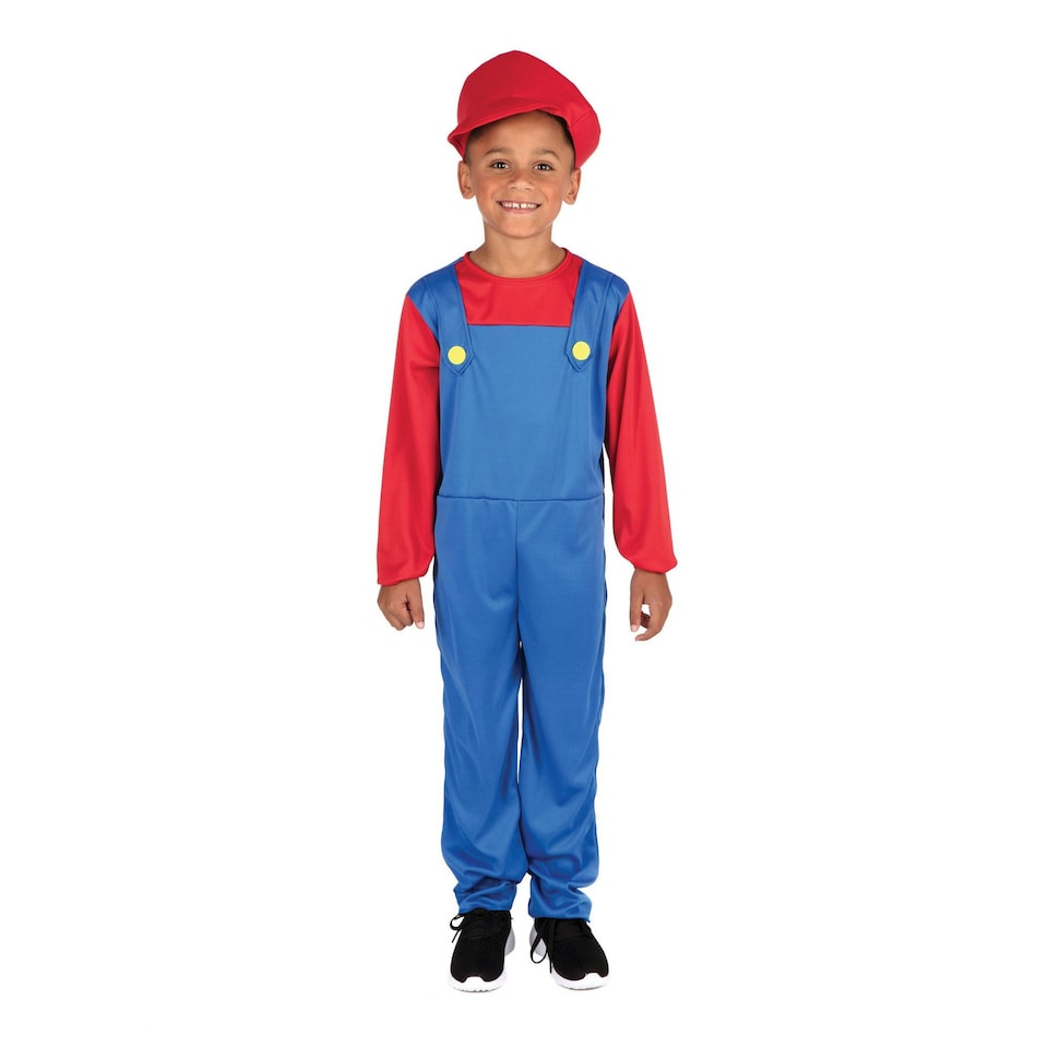 image 1 of Bristol Novelty Childrens/Boys Plumber Costume - Red/Blue - M Red | M