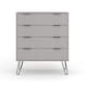 image 4 of Augusta 4 Drawer Industrial Bedroom Furniture Chest of Drawers - Stylish Storage Cabinet | Grey | Grey | 1