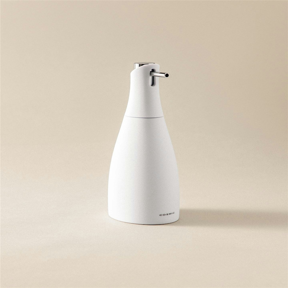 image 1 of Cosmic Soap Dispenser Liquid with Durable for Bathroom, Matt Finish White-300ml