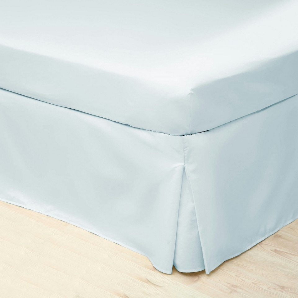 Belledorm Easycare Percale Platform Valance - Duck Egg Blue - Kingsize