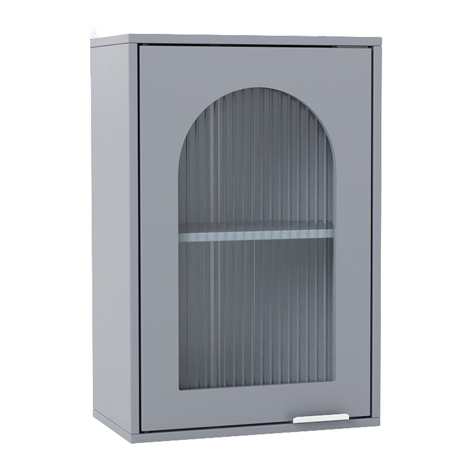 image 1 of COSTWAY Bathroom Wall Cabinet Medicine Cabinet Grey