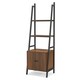 image 9 of COSTWAY 4-Tier Ladder Shelf Bookshelf Industrial Bookcase Brown