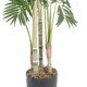 image 4 of 120cm Realistic Artificial Areca Palm with pot with Gold Metal Planter | Green | 4ft