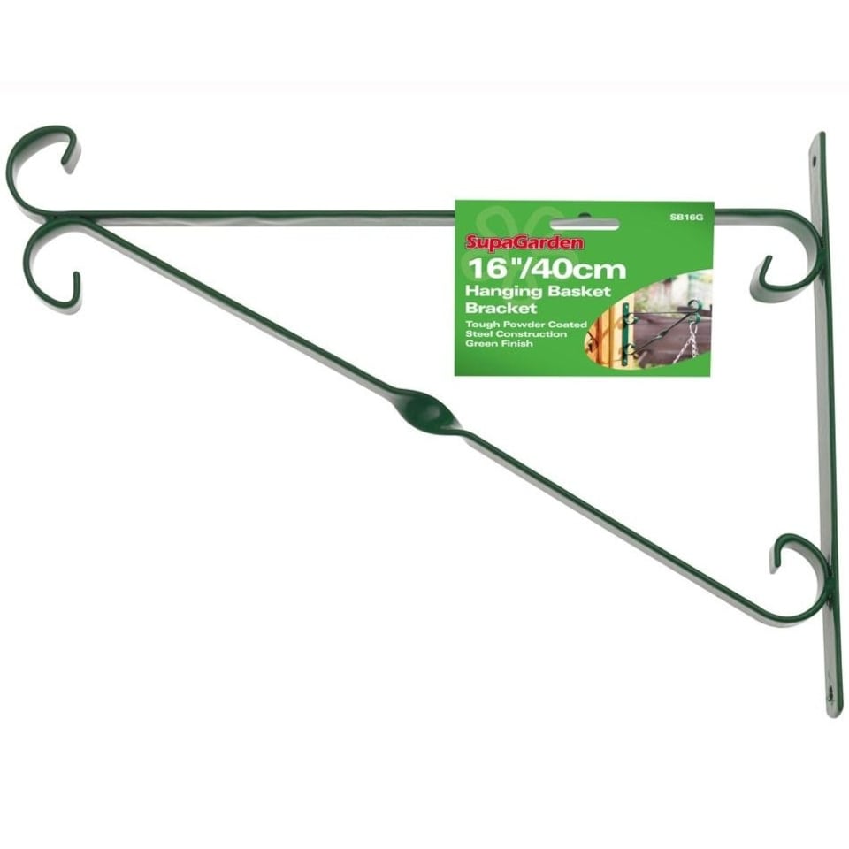 SupaGarden Hanging Basket Bracket - Green - 42 x 31 x 2.5cm