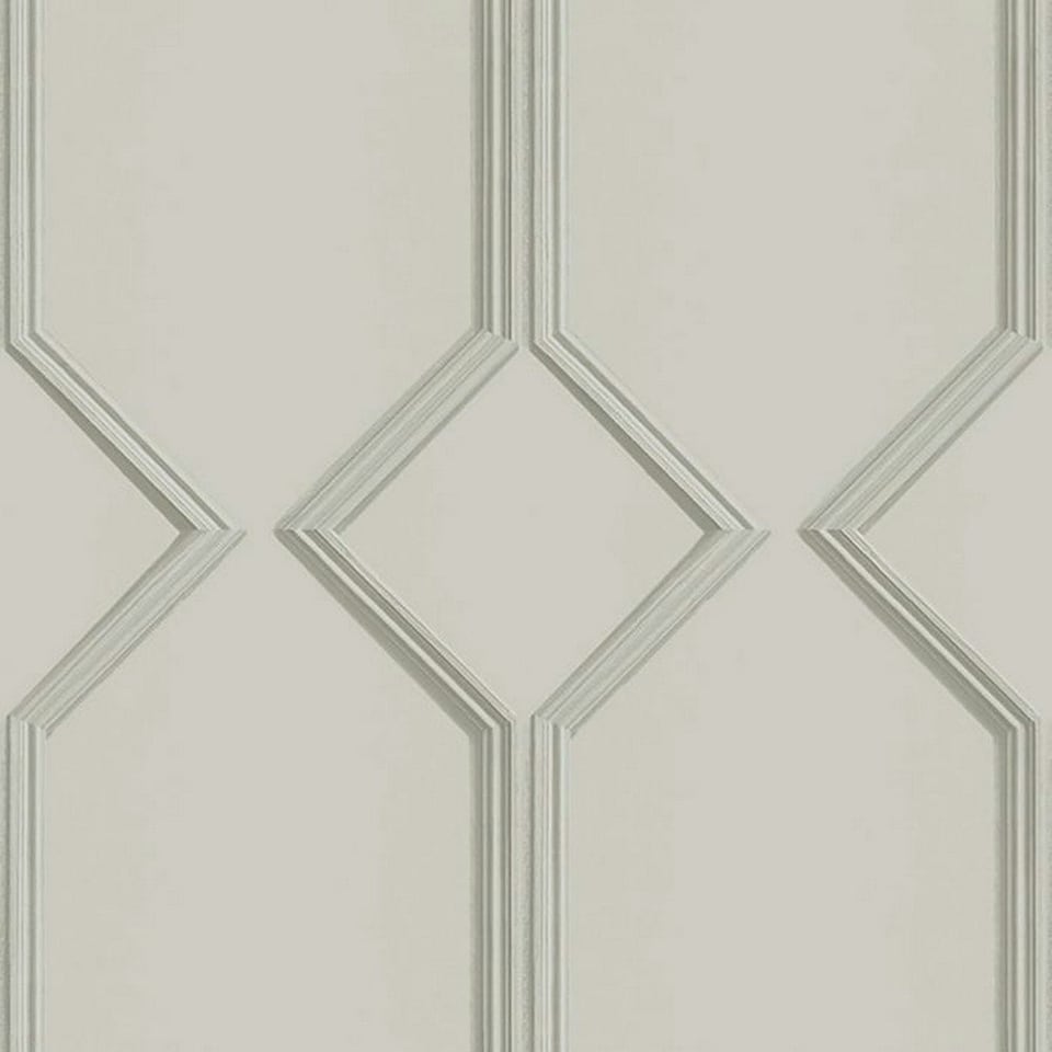 image 1 of Belgravia Alessia Panel Vinyl Wallpaper - Off White - 32.8ft x 21in White