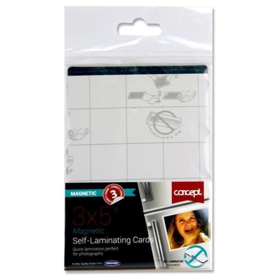 Pack of 3 97x139mm Magnetic Self-laminating Cards by Concept - Tesco  Groceries