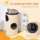 image 3 of PawHut Cat Scratching Barrel Sisal Activity Center Condo, 70cm, Beige Grey