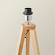 image 3 of ValueLights Modern Light Wood Tripod Design Floor Lamp Base | Brown