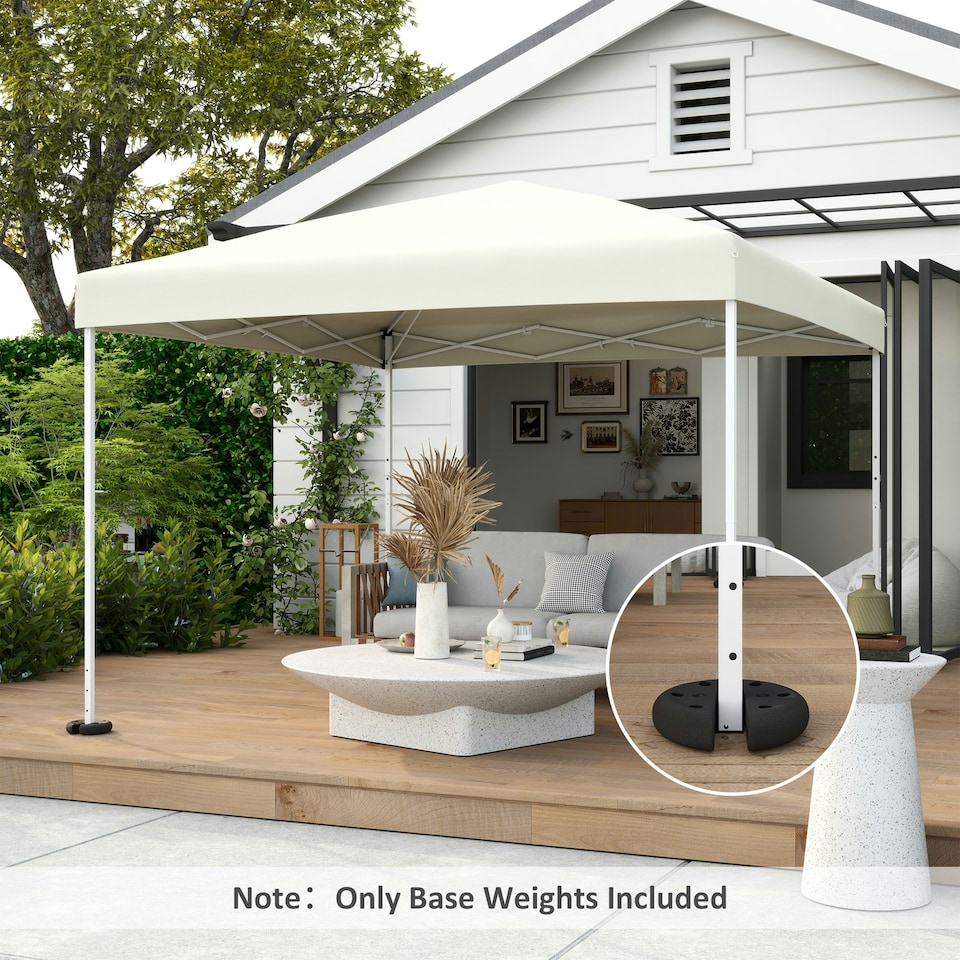 image 1 of Outsunny Tent Weight Base 4pcs Gazebo Foot Leg Pole Anchor Weights Marquee