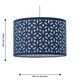 image 7 of Navy Blue Laser Cut 30cm Pendant Lightshade Blue