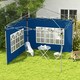 image 2 of Outsunny Gazebo Side Panels for 3x3(m) or 3x4m Pop Up Gazebo, 2 Pack, Blue