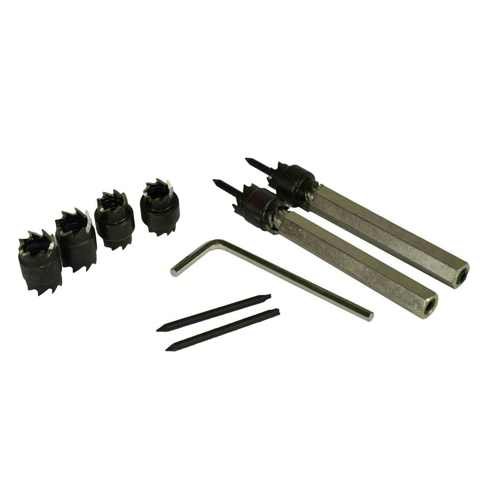 image 1 of Spot Weld Drill Remover Cutter 8mm - 9.5mm Interchangeable Head 9pc Bergen