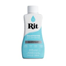 Rit All Purpose Liquid Dye - High Pigment Fabric Colouring Dyes 8oz | Blue | Aquamarine
