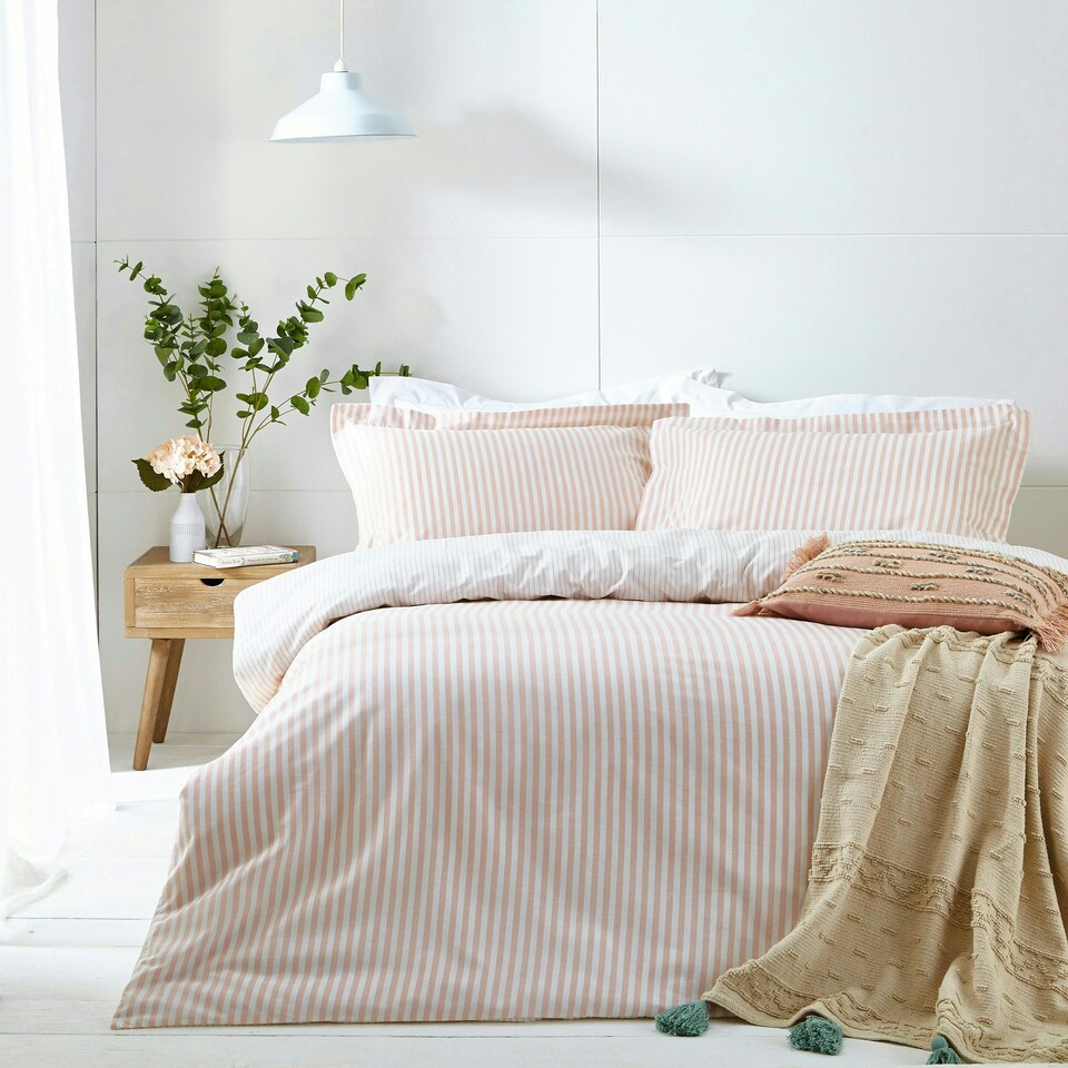 image 1 of Yard Hebden Stripe King Duvet Cover Set