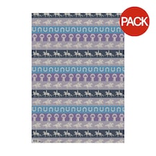 Deckled Edge Gift Wrap (Pack Of 2) - Horses Horseshoes and Rosettes - 50 x 70cm