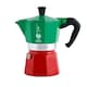 image 1 of Bialetti Moka Express 6 Cup Espresso Maker Tricolore Italia