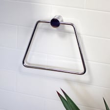 Showerdrape Vitality Chrome Stainless Steel Wall Mounted Towel Ring | Silver | 1