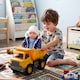 image 7 of BiBi Doll 20" Navy Baby Doll Boy with Blue Coat Outfit, Sounds & Dummy Toy