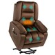 image 1 of HOMCOM Lift Chair with Vibration Massage, Heat, Quick Assembly, Brown Brown