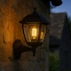 image 5 of CGC MYRA Large Black Outdoor Wall Lantern Light with Clear Diffuser IP44 Polycarbonate Coastal