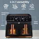 image 4 of Neo Black & Copper Electric 8.5L Digital Air Fryer with Dual Drawer and Glass Viewing Window