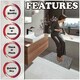 image 6 of VELVETIO Loop Bath Set Anti Slip Water Absorbent Soft Bathroom Rugs Red | Deep Red