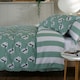 image 4 of 100% Soft Cotton Printed Sedge Piped Duvet Cover Set Blue | Blue | King