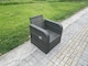 image 4 of Fimous 7 Seater Rattan Sofa Set Outdoor Garden Furniture Set with Square Coffee Table Loveseat Sofa Reclining Chairs Big Footstool Dark Grey Mixed