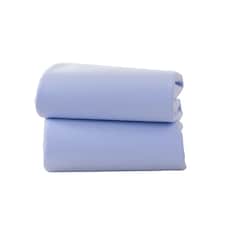 Clair de Lune 2 Pack Pram/Crib Sheets - Blue