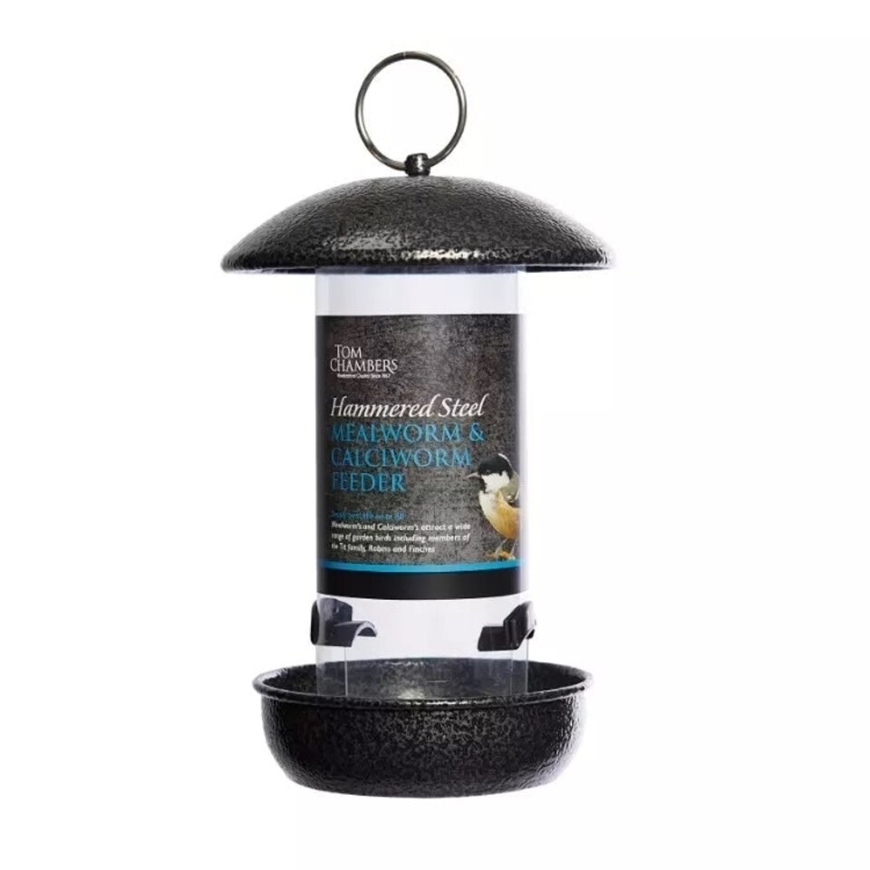 Tom Chambers Hammered Steel Mealworm & Calciworm Feeder