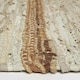 image 4 of Homescapes Recycled Leather Handwoven Stripe Rug | Brown | Brown