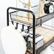 image 8 of HOMCOM 5 Tier Utility Rolling Cart with Removable Mesh Baskets, Black