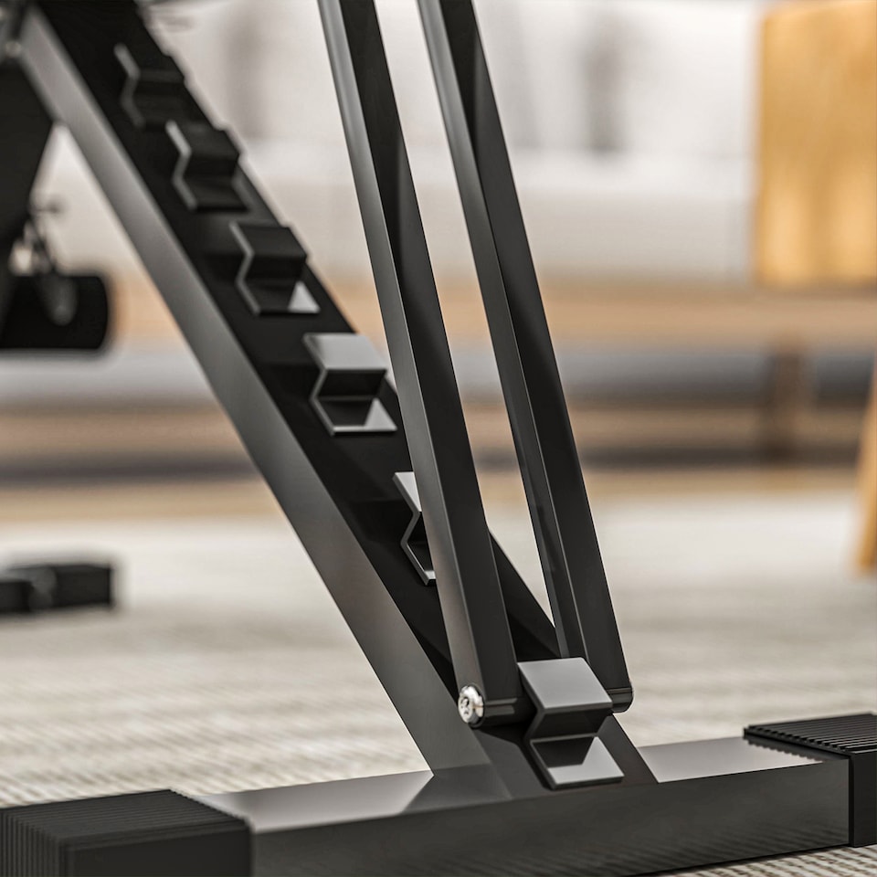 image 1 of SPORTNOW Foldable Weight Bench, Adjustable Incline Flat Bench Press with 6-Level Backrest, 4-Level Seat, Leg Extension for Home Gym Workout Full Body Strength Training