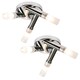 image 1 of Set of 2 Chrome IP44 Bathroom Triple Ceiling Lights | Chrome | White | 2