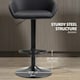 image 6 of HOMCOM Adjustable Bar Stools Set of 2, Swivel Barstool W/ Footrest Black