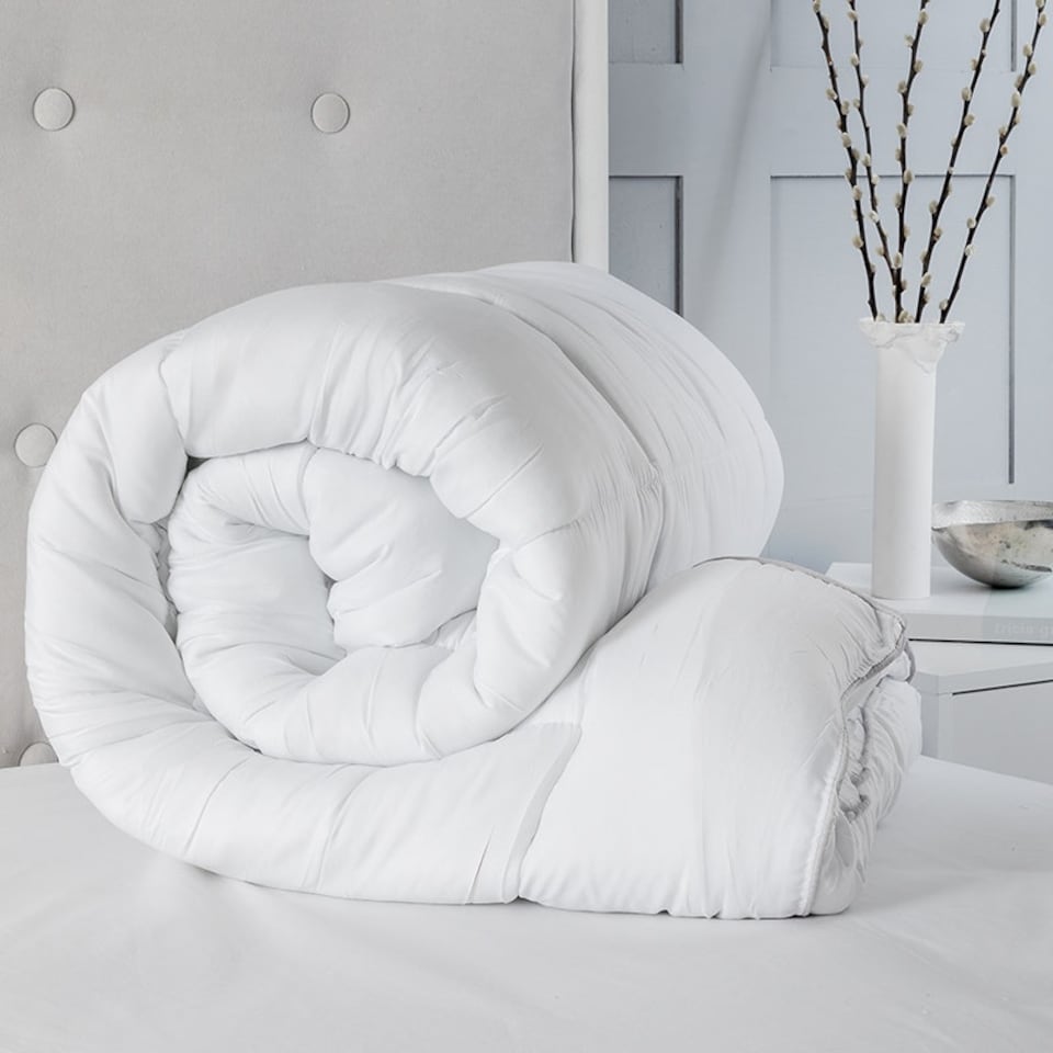 image 1 of 10cm Extra Thick Microfibre Soft Touch 4 Inch Mattress Topper | White | Double