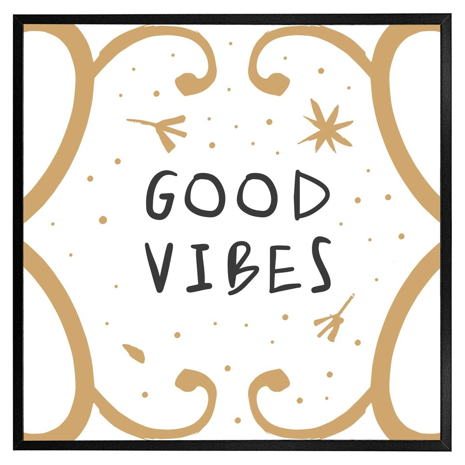 image 1 of Good vibes (Picture Frame) Grey | XS