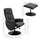 image 3 of HOMCOM PU Leather Armchair and Footrest Swivel Recliner Black