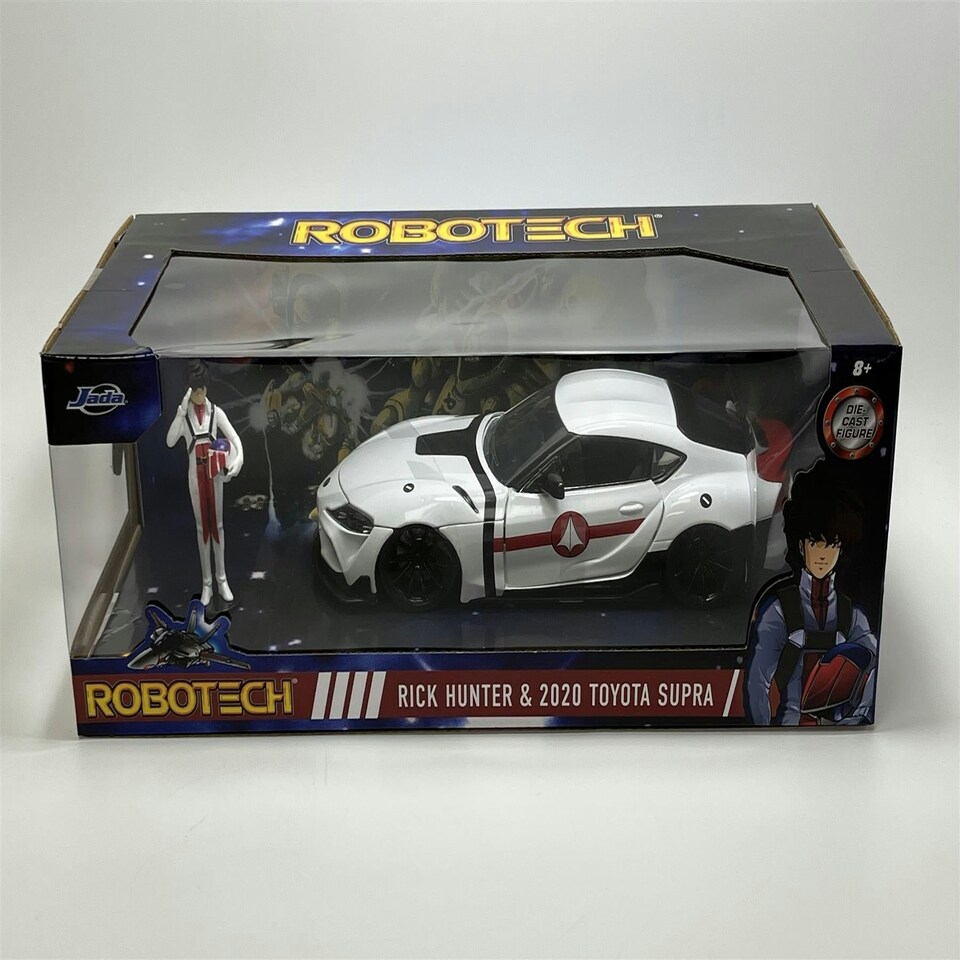 image 1 of Robotech Rick Hunter Figure and 2020 Toyota Supra 1:24 Scale Jada 33685 253255050